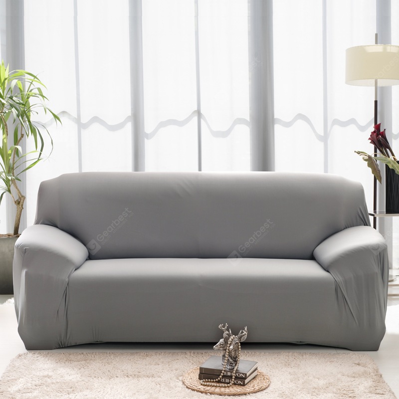 Sofa Cover Light Grey 2 Seats