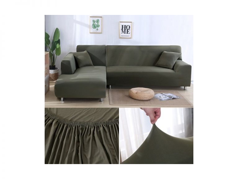 Sofa Cover Olive Green 2 Seats