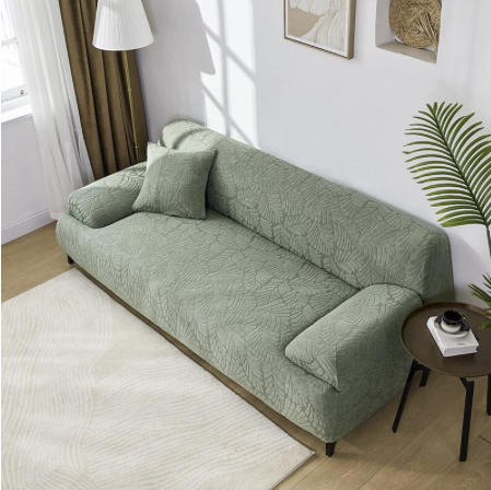 Sofa Cover Jacquard Light Green 1 Seat