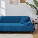 Sofa Cover Jacquard Royal Blue 2 Seat