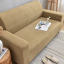 Sofa Cover Velvet Khaki 3 Seats