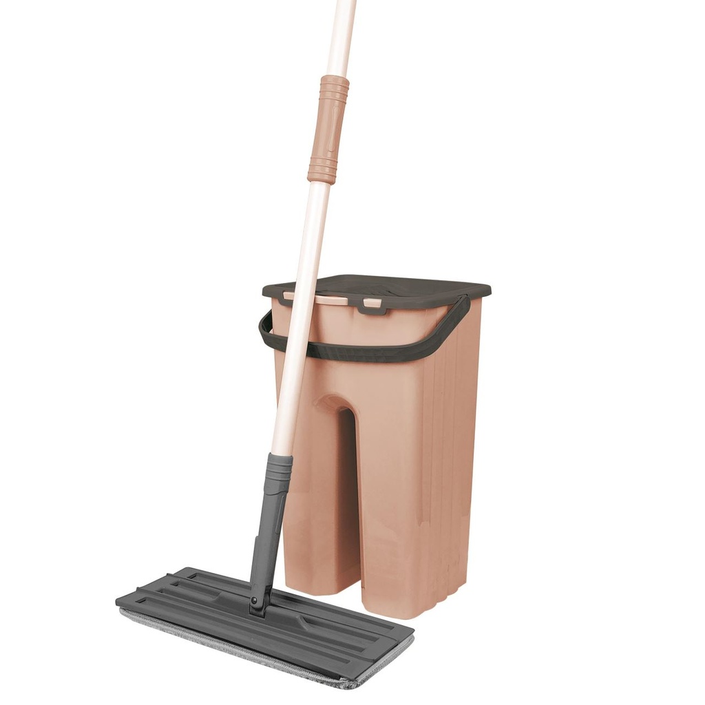 Ertone Bucket Set With Squeezer and Flat Mop (ERT-MN 500BEJ)