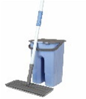 Ertone Bucket Set With Squeezer and Flat Mop (ERT-MN 500BL)