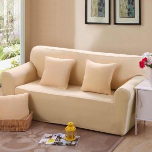 [SF-BEIGE-2] Sofa Cover Beige 2 Seats