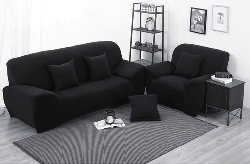 [SF-BLACK-1] Sofa Cover Black 1 Seat