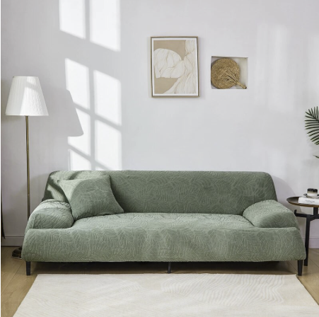 [SF-JLightGreen-3] Sofa Cover Jacquard Light Green 3 Seat