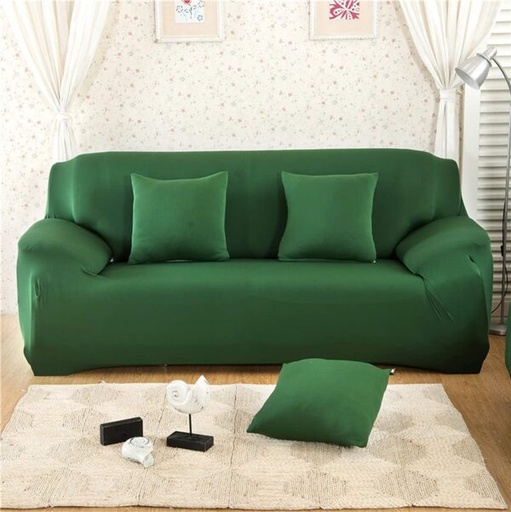 [SF-DarkGreen-1] Sofa Cover Dark Green 1 Seat
