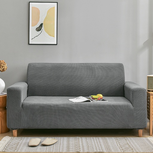 [SF-Vgrey-2] Sofa Cover Velvet Grey 2 Seats