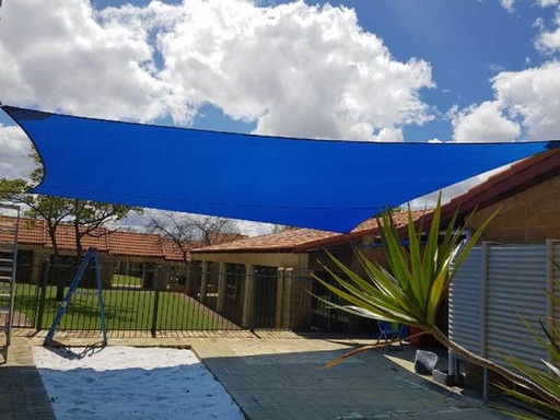 [SCH-SS-BL-3X3] Polyester Sunshade Sheet Blue Color 3M x 3M 160GSM