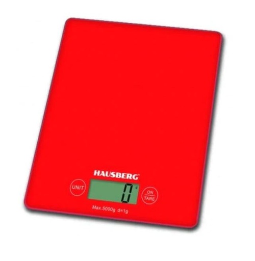 [HB-HB-6011RS] Hausberg Glass Kitchen Scale (HB-6011RS)