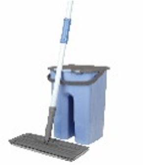 [ER-ERT-MN 500BL] Ertone Bucket Set With Squeezer and Flat Mop (ERT-MN 500BL)